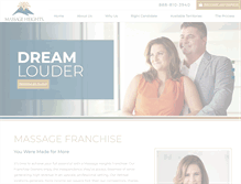 Tablet Screenshot of massageheightsfranchise.com